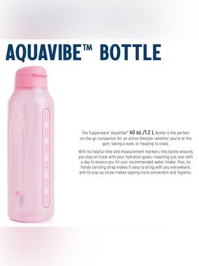 Tupperware AquaVibe™ 1.2L Hydration Bottle with Flip-Top Lid-Soft Candy